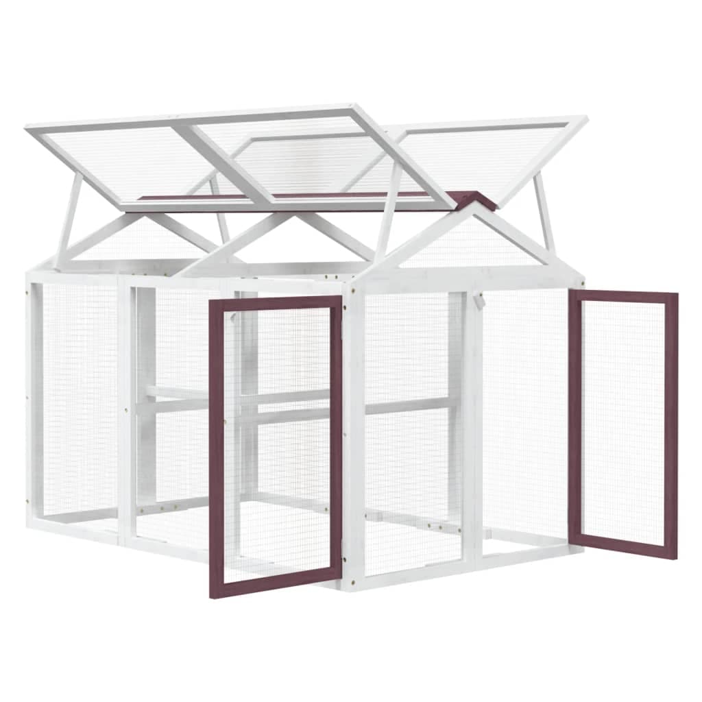 Box per Animali Moka 141x94x104 cm in Legno Massello di Pino — miniatura 4 di 6