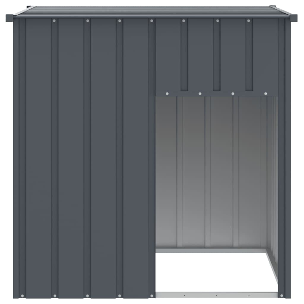 Cuccia per cani con tetto antracite 110x103x109 cm in acciaio zincato — miniatura 3 di 4