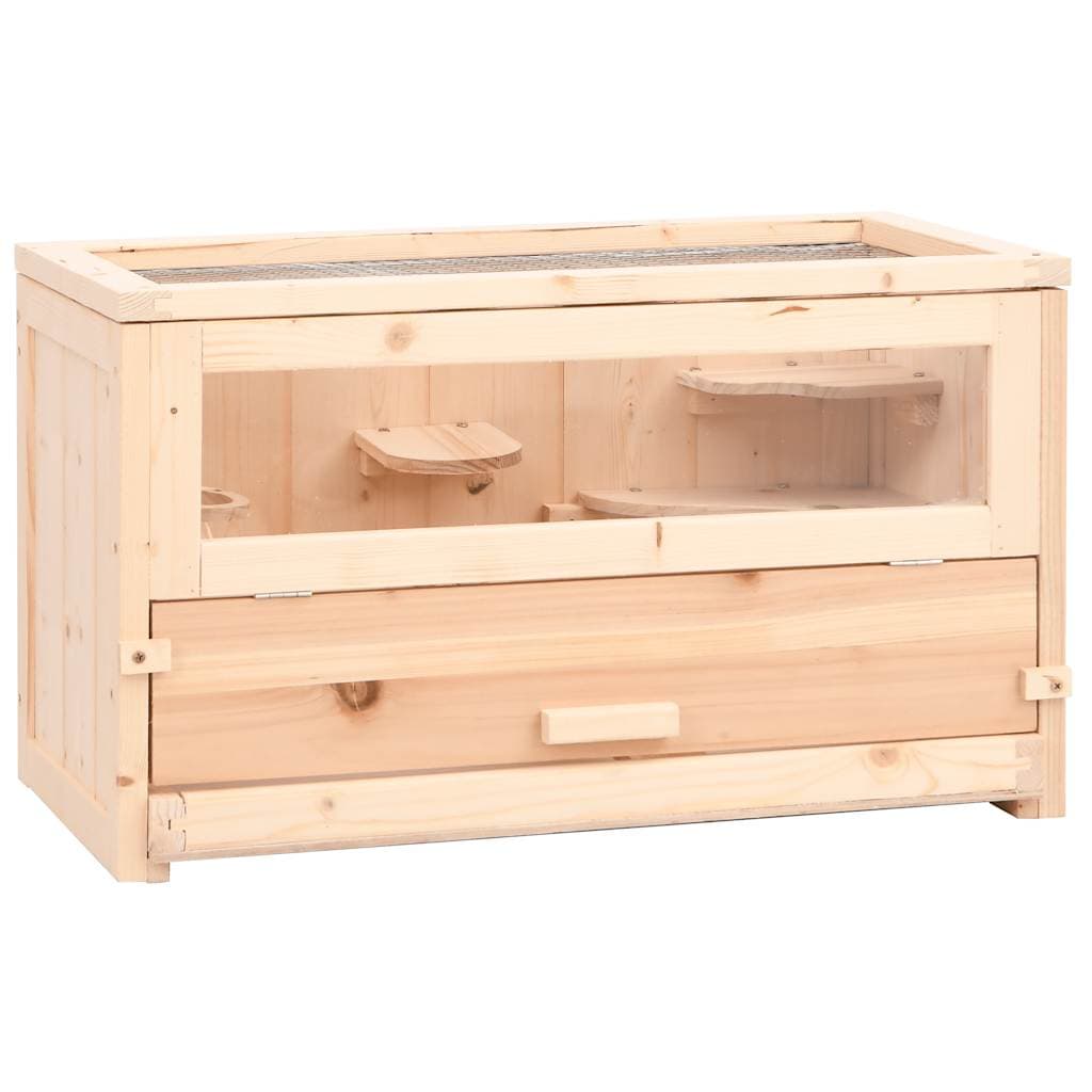 Gabbia per Criceti 60x30x35 cm in Legno Massello di Abete — miniatura 2 di 9