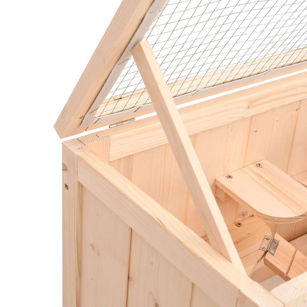 Gabbia per Criceti 60x30x35 cm in Legno Massello di Abete — miniatura 7 di 9