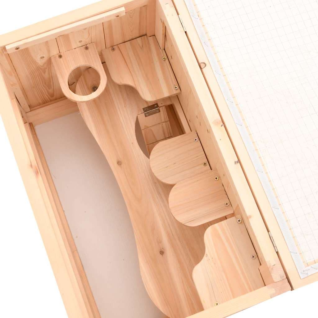 Gabbia per Criceti 60x35,5x42 cm in Legno Massello di Abete — miniatura 6 di 9