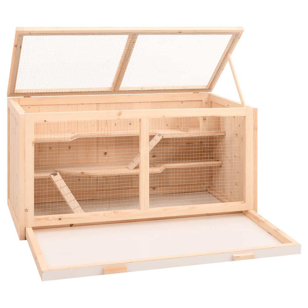 Gabbia per criceti 104x52x54 cm in legno massello di abete — miniatura 3 di 8