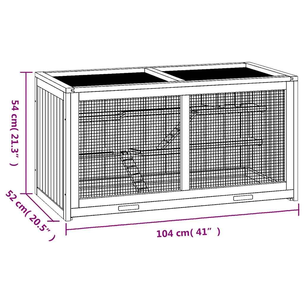 Gabbia per criceti 104x52x54 cm in legno massello di abete — miniatura 8 di 8