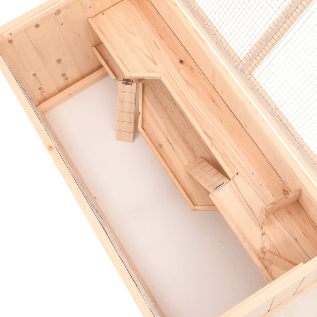 Gabbia per criceti 89,5x45x45 cm Legno massello di abete — miniatura 6 di 8