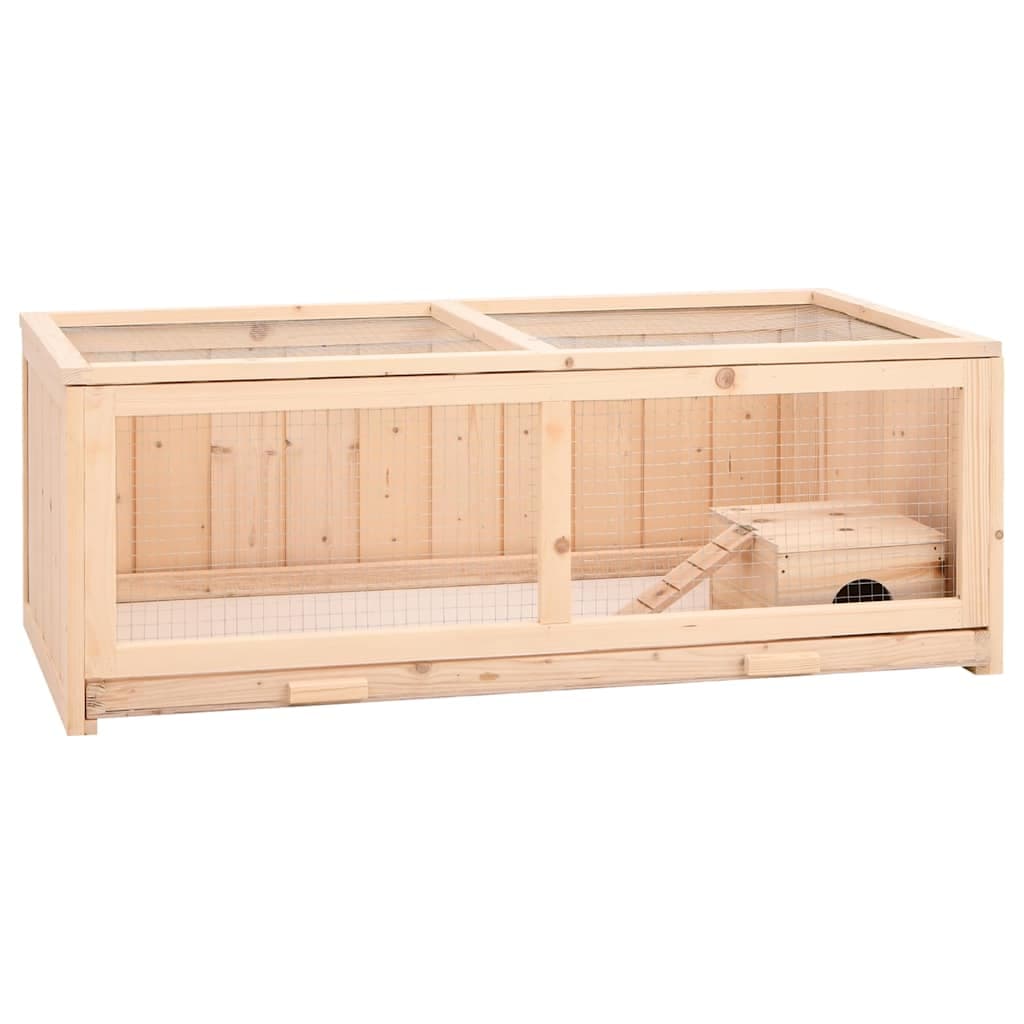 Gabbia per Criceti 104x52x38 cm in Legno Massello di Abete — miniatura 2 di 9