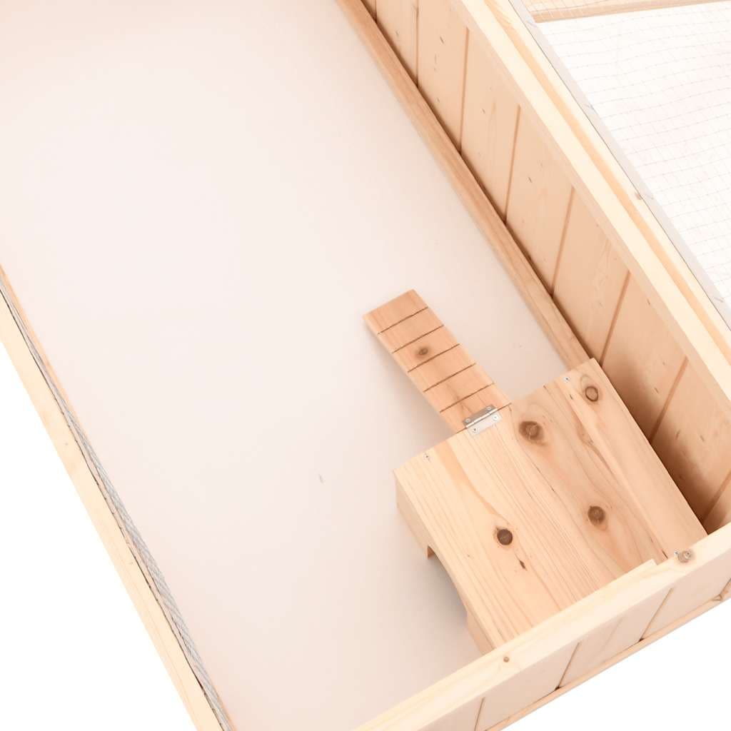 Gabbia per Criceti 104x52x38 cm in Legno Massello di Abete — miniatura 6 di 9