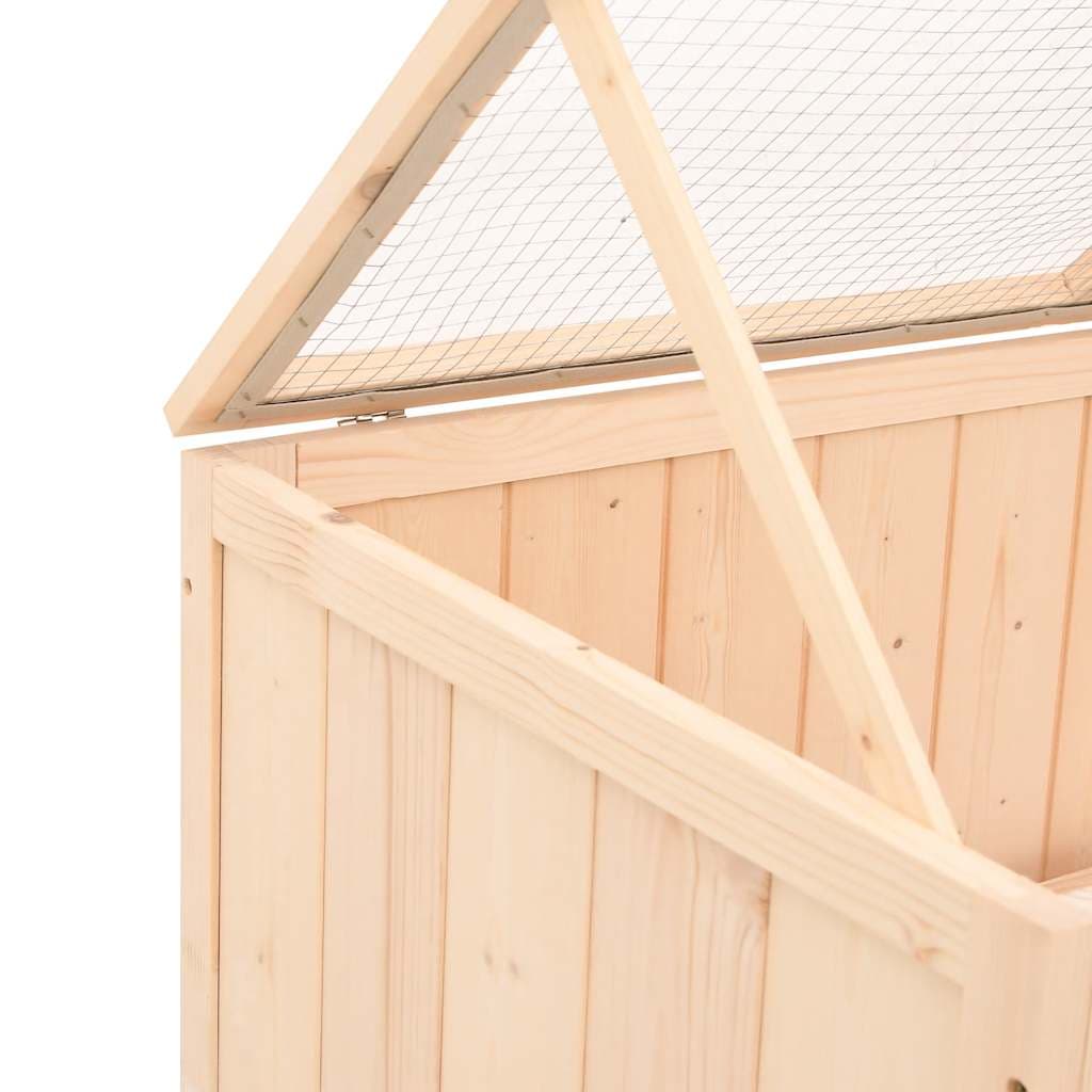 Gabbia per Criceti 104x52x38 cm in Legno Massello di Abete — miniatura 7 di 9