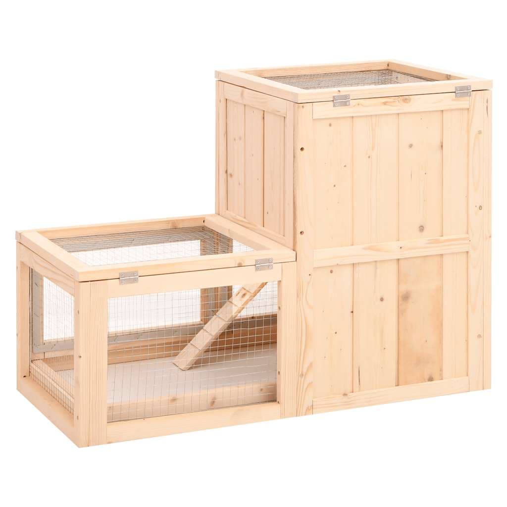 Gabbia per Criceti 81x40x60 cm in Legno Massello di Abete — miniatura 5 di 9