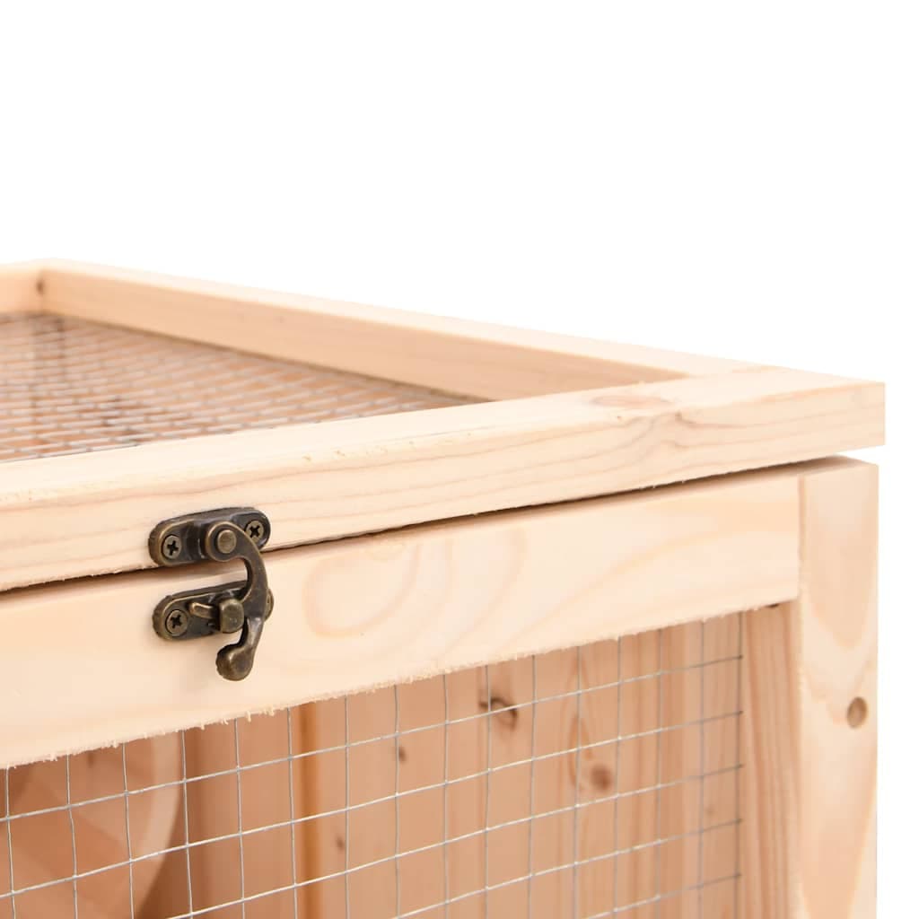 Gabbia per Criceti 81x40x60 cm in Legno Massello di Abete — miniatura 7 di 9