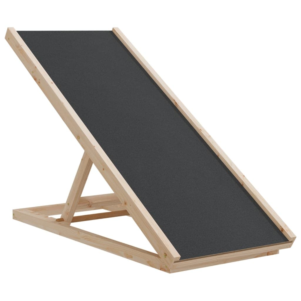 Rampa per Cani Grigia 100x40 cm in Legno Massello di Abete — miniatura 2 di 8