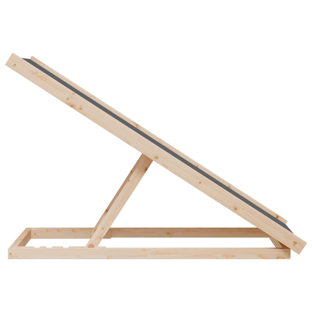 Rampa per Cani Grigia 100x40 cm in Legno Massello di Abete — miniatura 5 di 8
