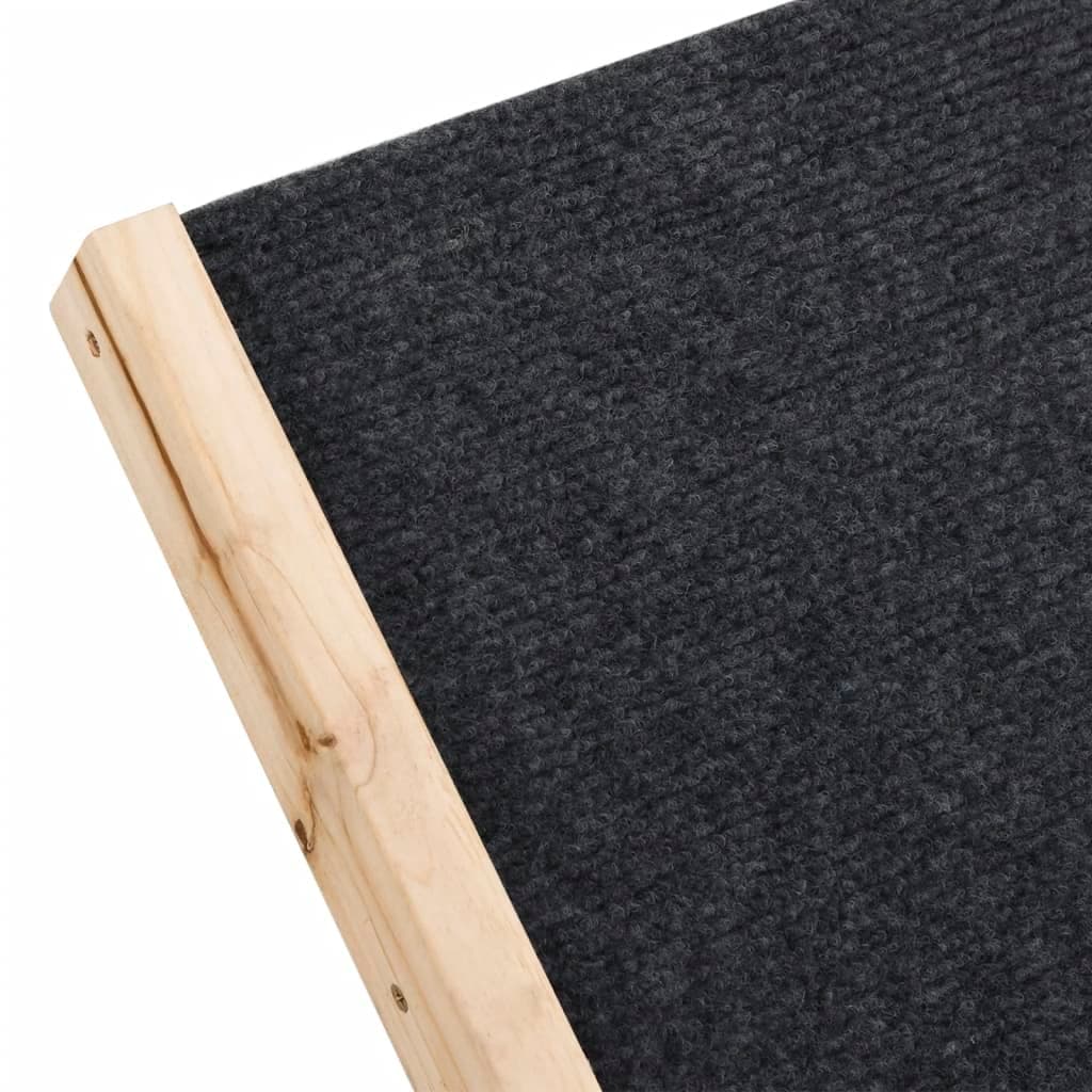 Rampa per Cani Grigia 100x40 cm in Legno Massello di Abete — miniatura 7 di 8
