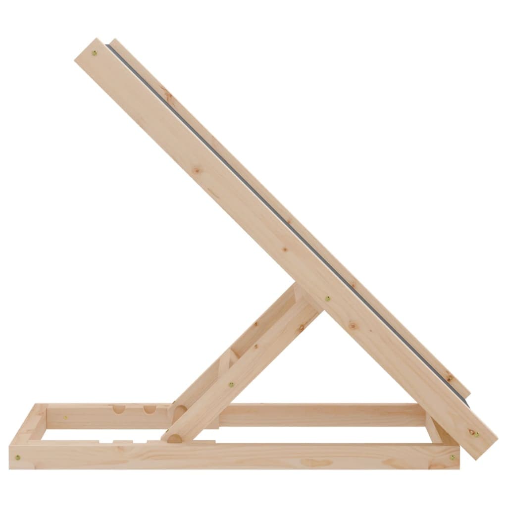 Rampa per Cani Grigia 70x35 cm in Legno Massello di Abete — miniatura 5 di 8