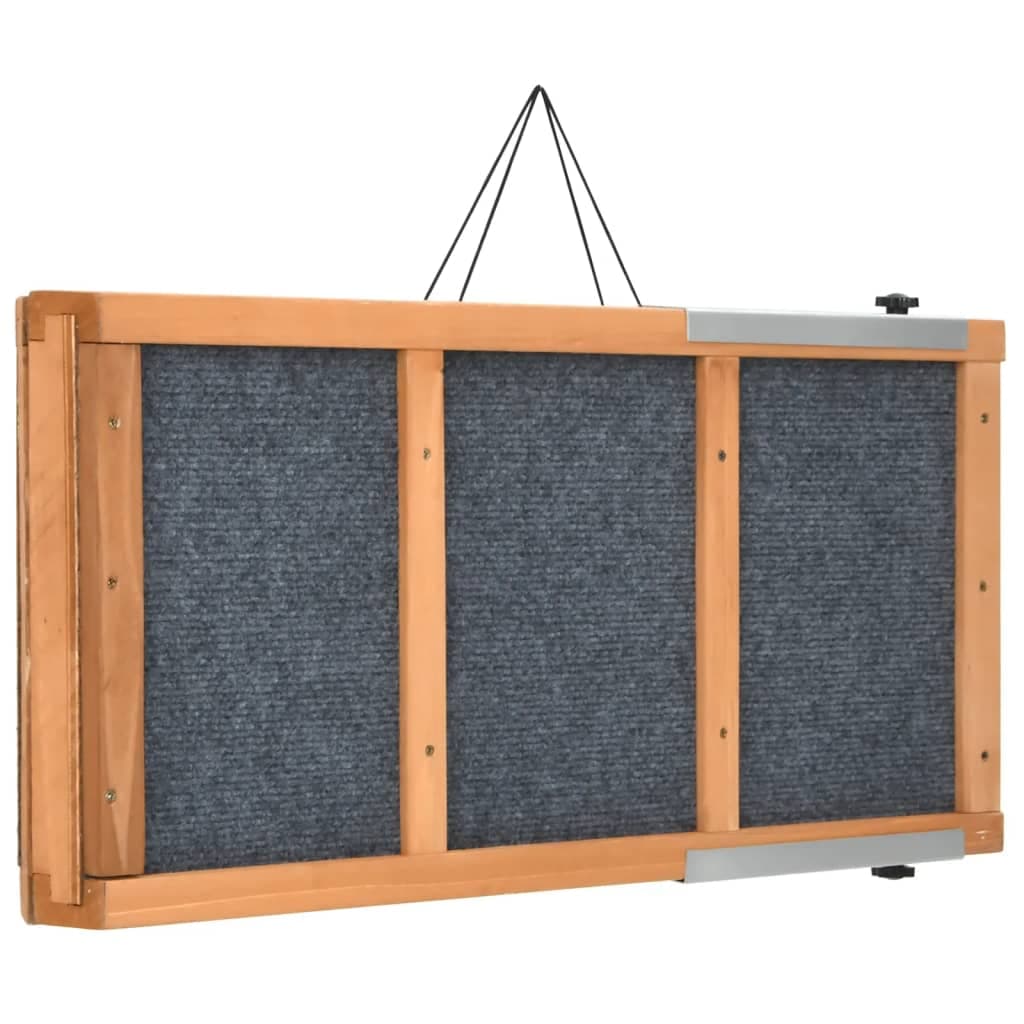 Rampa per Cani Grigia 120x30 cm in Legno Massello di Abete — miniatura 7 di 10