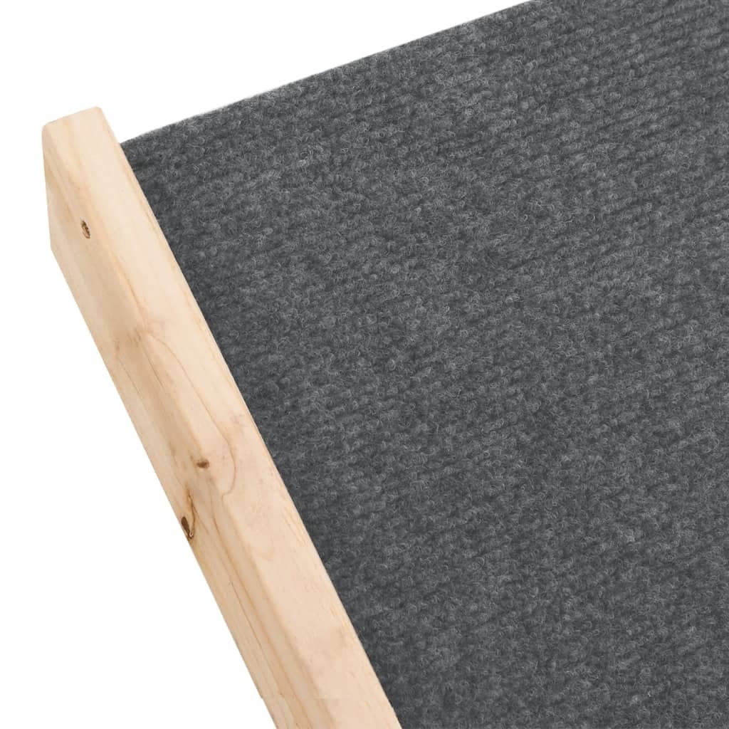 Scala per Cani Grigia 105x47 cm in Legno Massello di Abete — miniatura 7 di 8