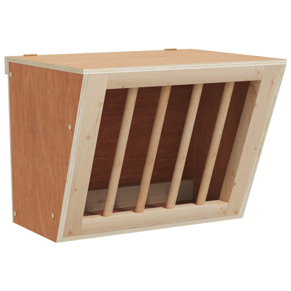 Mangiatoia per Conigli 25x18,5x20,5 cm Legno Massello di Abete — miniatura 2 di 8
