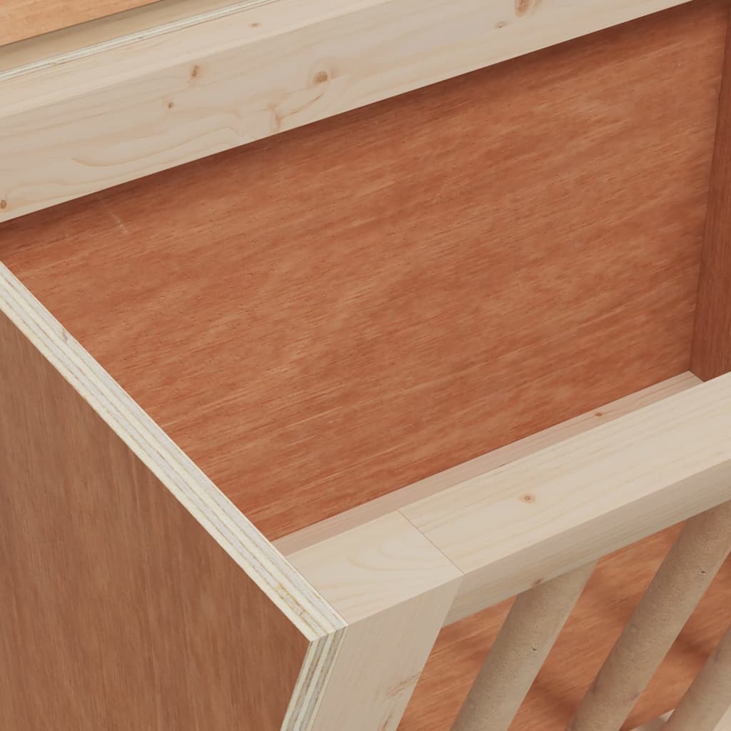 Mangiatoia per Conigli 25x18,5x20,5 cm Legno Massello di Abete — miniatura 5 di 8