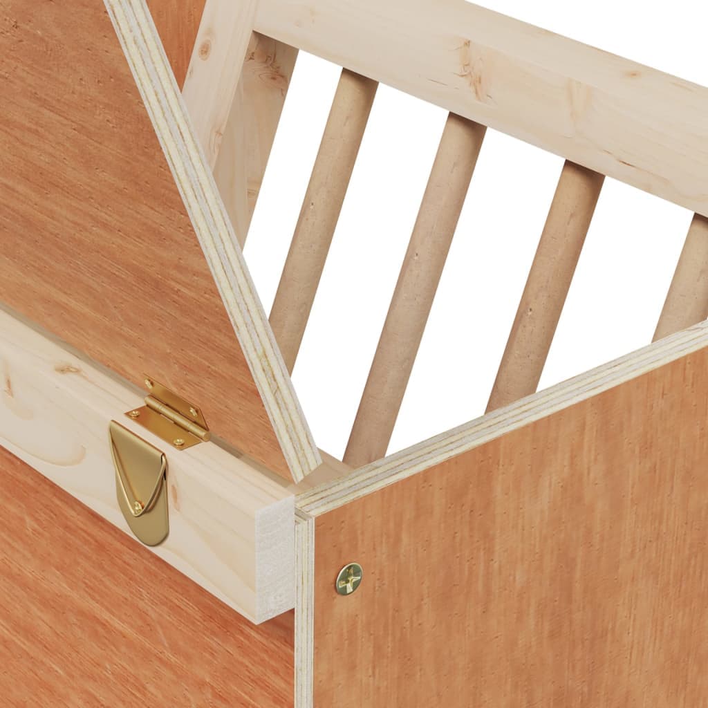 Mangiatoia per Conigli 25x18,5x20,5 cm Legno Massello di Abete — miniatura 6 di 8