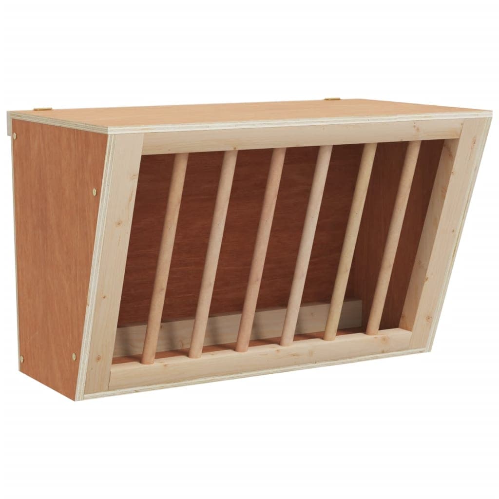 Mangiatoia per Conigli 37x18,5x23 cm in Legno Massello di Abete — miniatura 2 di 8
