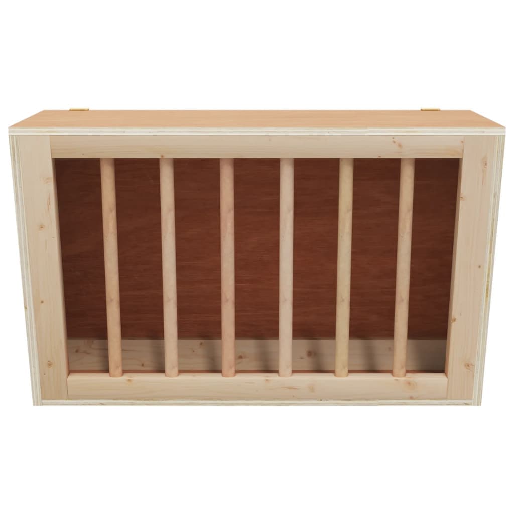 Mangiatoia per Conigli 37x18,5x23 cm in Legno Massello di Abete — miniatura 3 di 8