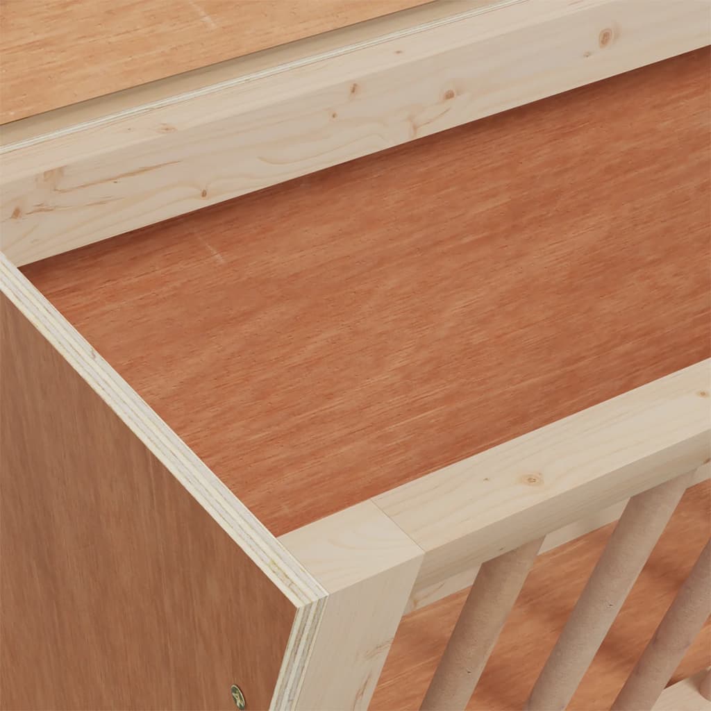 Mangiatoia per Conigli 37x18,5x23 cm in Legno Massello di Abete — miniatura 6 di 8
