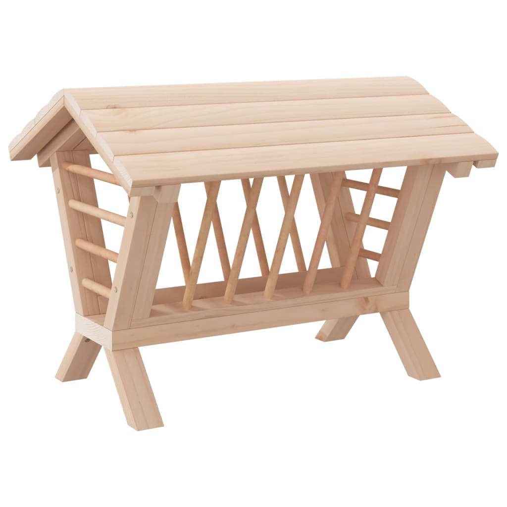Mangiatoia per Conigli 44x33x33 cm in Legno Massello di Abete — miniatura 2 di 7