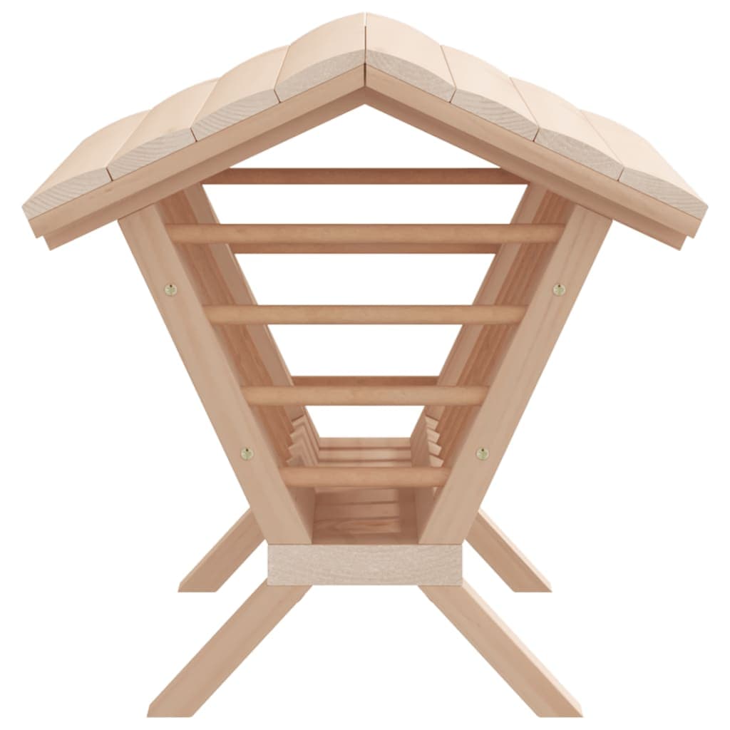 Mangiatoia per Conigli 44x33x33 cm in Legno Massello di Abete — miniatura 4 di 7