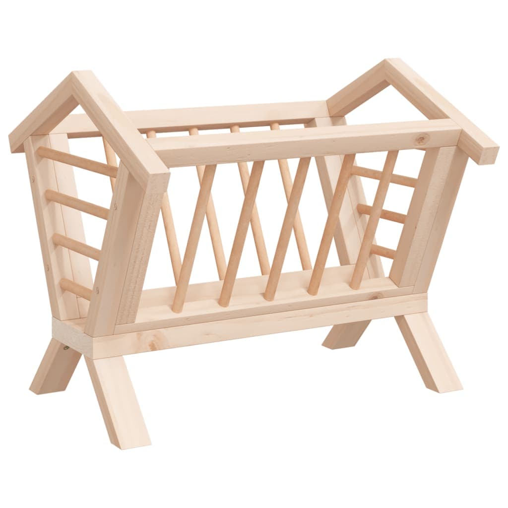 Mangiatoia per Conigli 44x33x33 cm in Legno Massello di Abete — miniatura 6 di 7