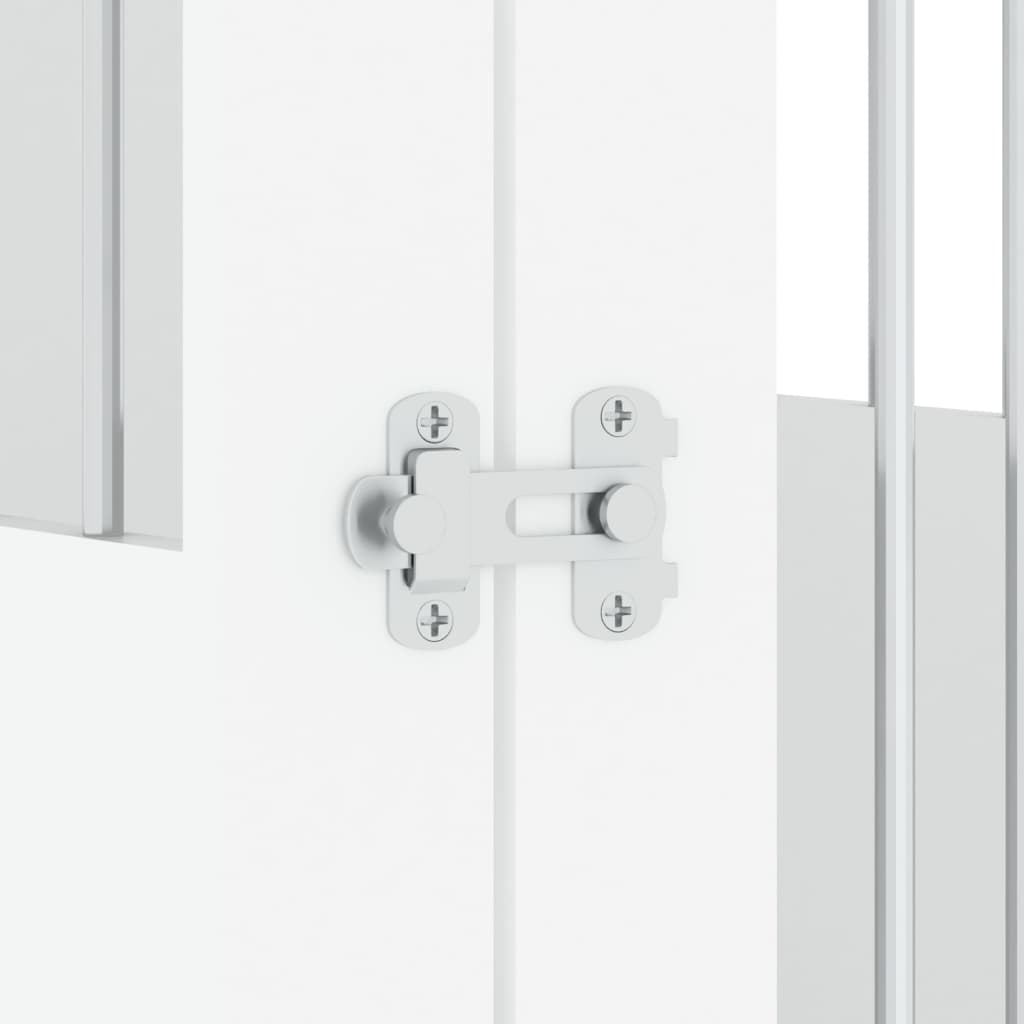 Gabbia Cani da Arredamento Bianca 45x62x59cm Legno Multistrato — miniatura 10 di 12