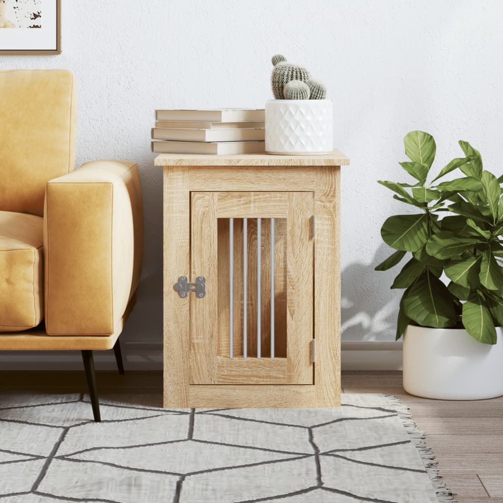 Gabbia Cani da Arredamento Rovere Sonoma 45x62x59cm Multistrato — miniatura 3 di 12