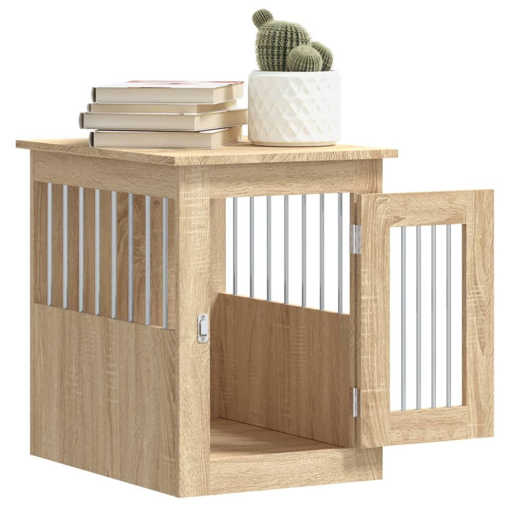Gabbia Cani da Arredamento Rovere Sonoma 45x62x59cm Multistrato — miniatura 4 di 12
