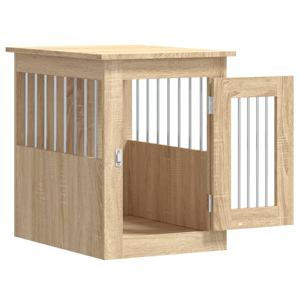 Gabbia Cani da Arredamento Rovere Sonoma 45x62x59cm Multistrato — miniatura 5 di 12
