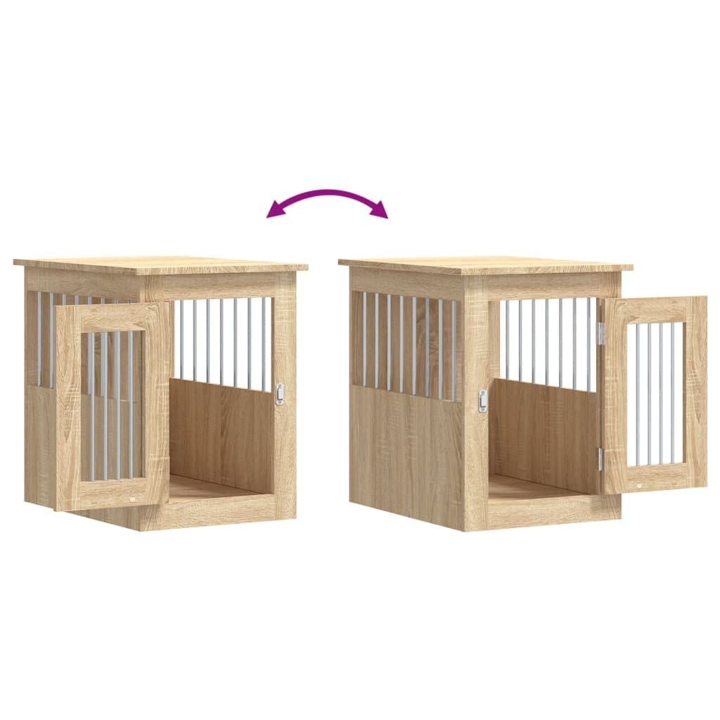 Gabbia Cani da Arredamento Rovere Sonoma 45x62x59cm Multistrato — miniatura 9 di 12