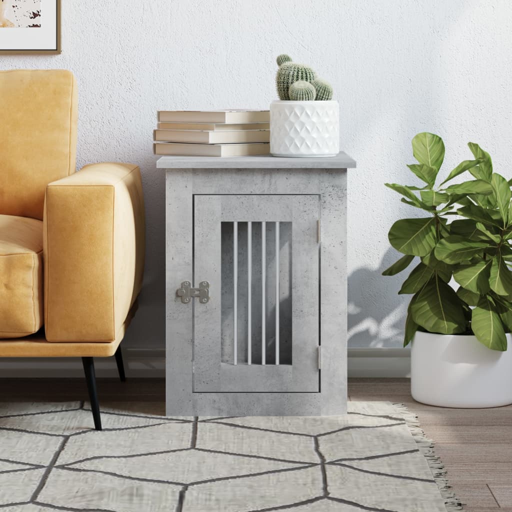 Gabbia Cani Arredamento Grigio Cemento 45x62x59cm Multistrato — miniatura 3 di 12