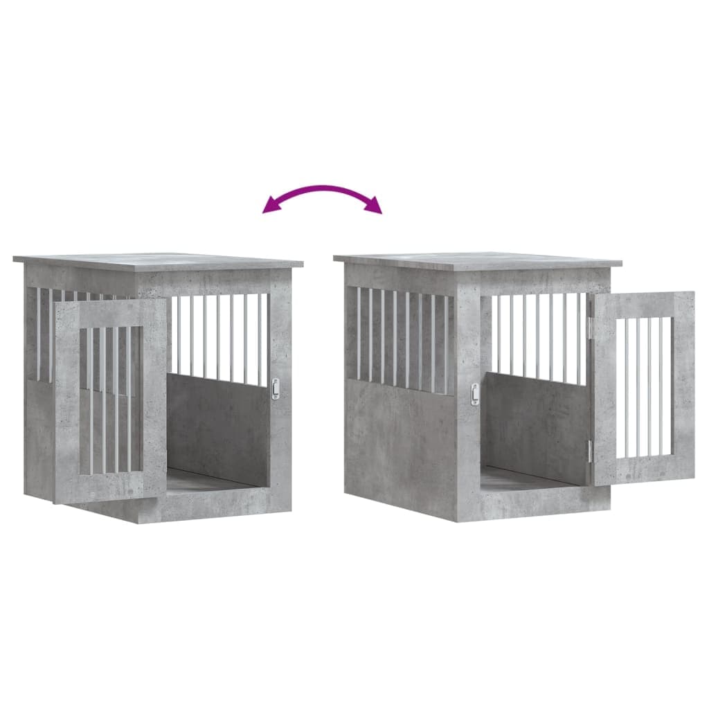 Gabbia Cani Arredamento Grigio Cemento 45x62x59cm Multistrato — miniatura 9 di 12