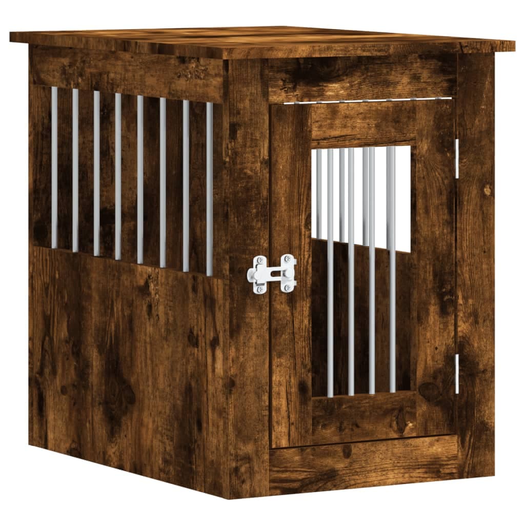 Gabbia Cani da Arredamento Rovere Fumo 45x62x59cm Multistrato — miniatura 2 di 12