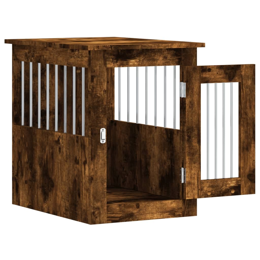 Gabbia Cani da Arredamento Rovere Fumo 45x62x59cm Multistrato — miniatura 5 di 12