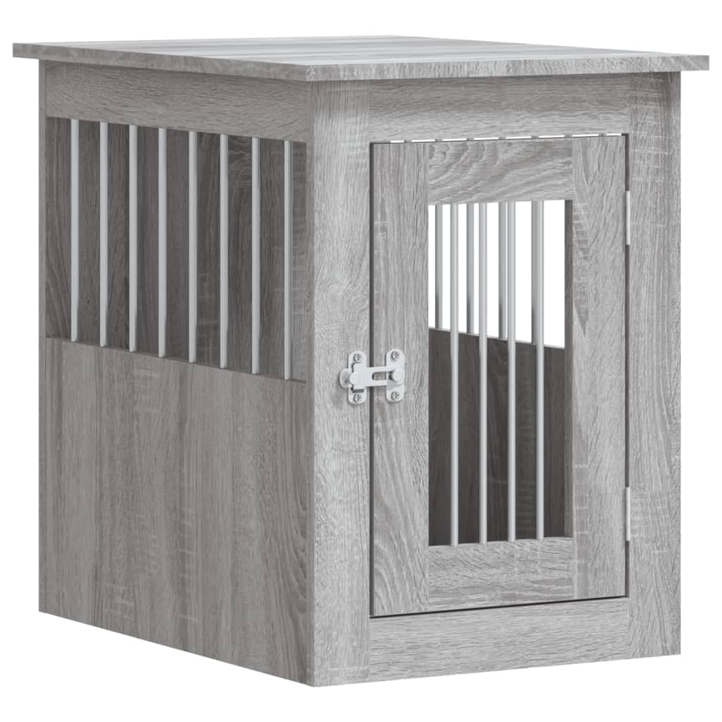 Gabbia Cani da Arredamento Grigio Sonoma 45x62x59cm Multistrato — miniatura 2 di 12