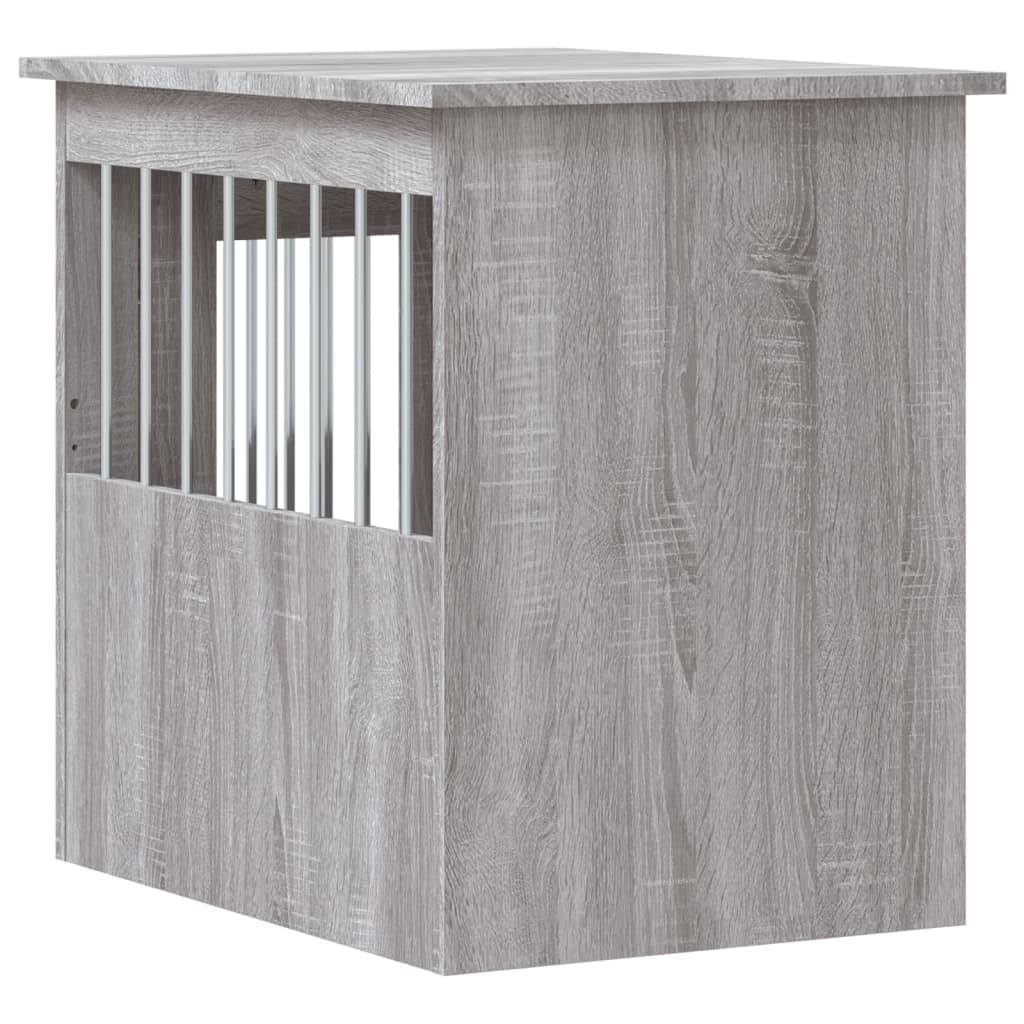 Gabbia Cani da Arredamento Grigio Sonoma 45x62x59cm Multistrato — miniatura 8 di 12