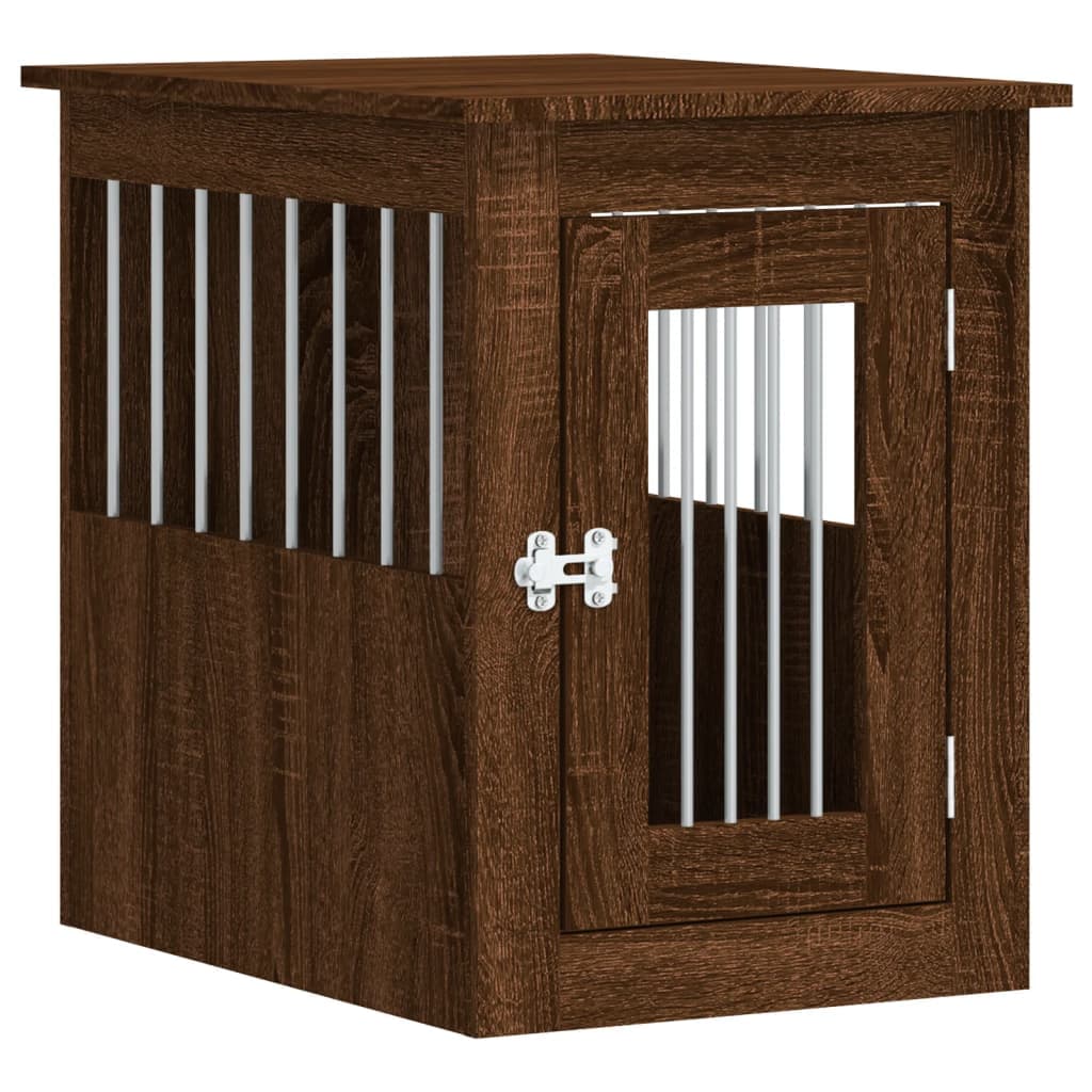 Gabbia Cani Arredamento Rovere Marrone 45x62x59cm Multistrato — miniatura 2 di 12