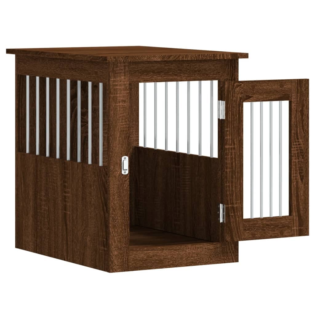 Gabbia Cani Arredamento Rovere Marrone 45x62x59cm Multistrato — miniatura 5 di 12