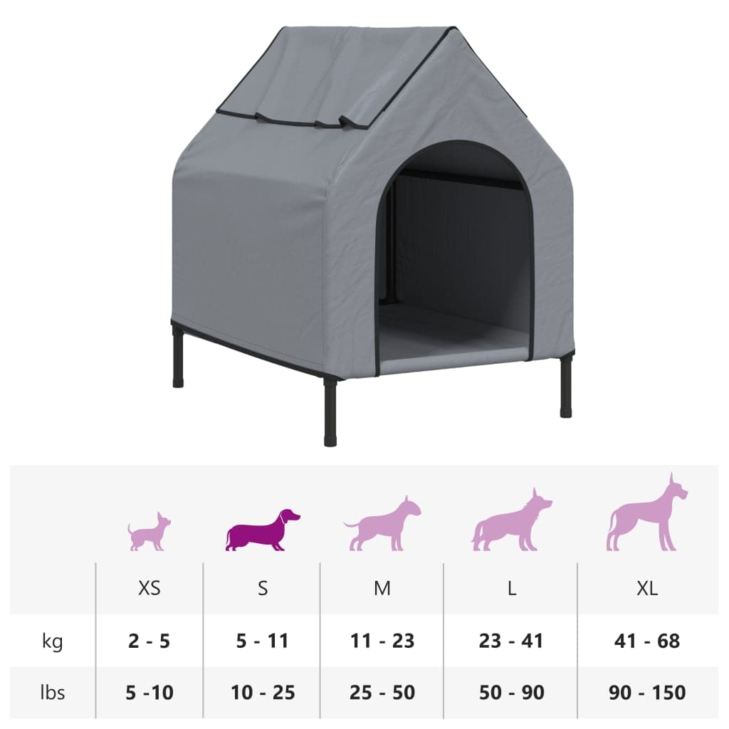 Cuccia per Cani Grigio Chiaro in Tessuto Oxford e Acciaio — miniatura 10 di 10