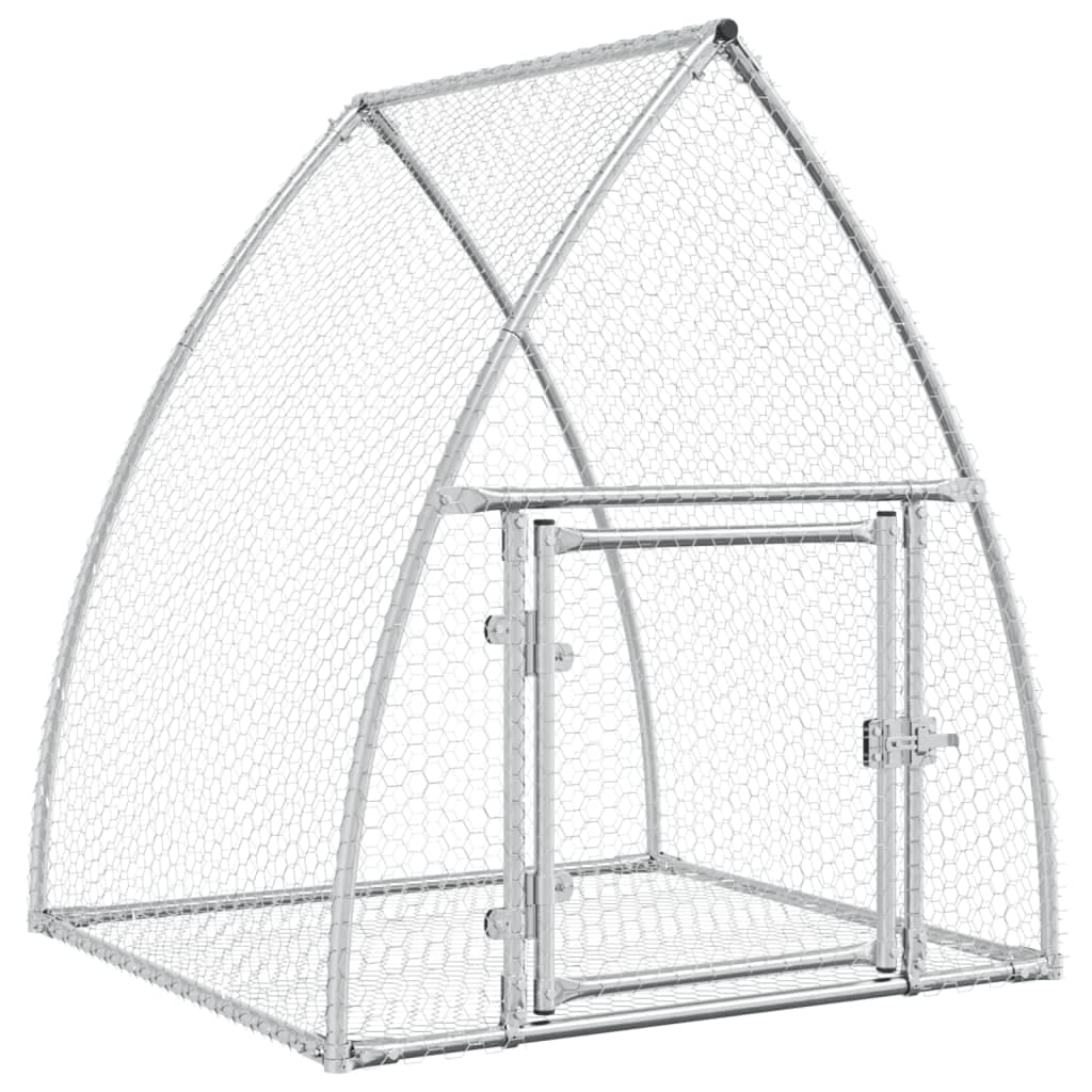 Conigliera Argento 105x100x120 cm in Acciaio Zincato — miniatura 2 di 10