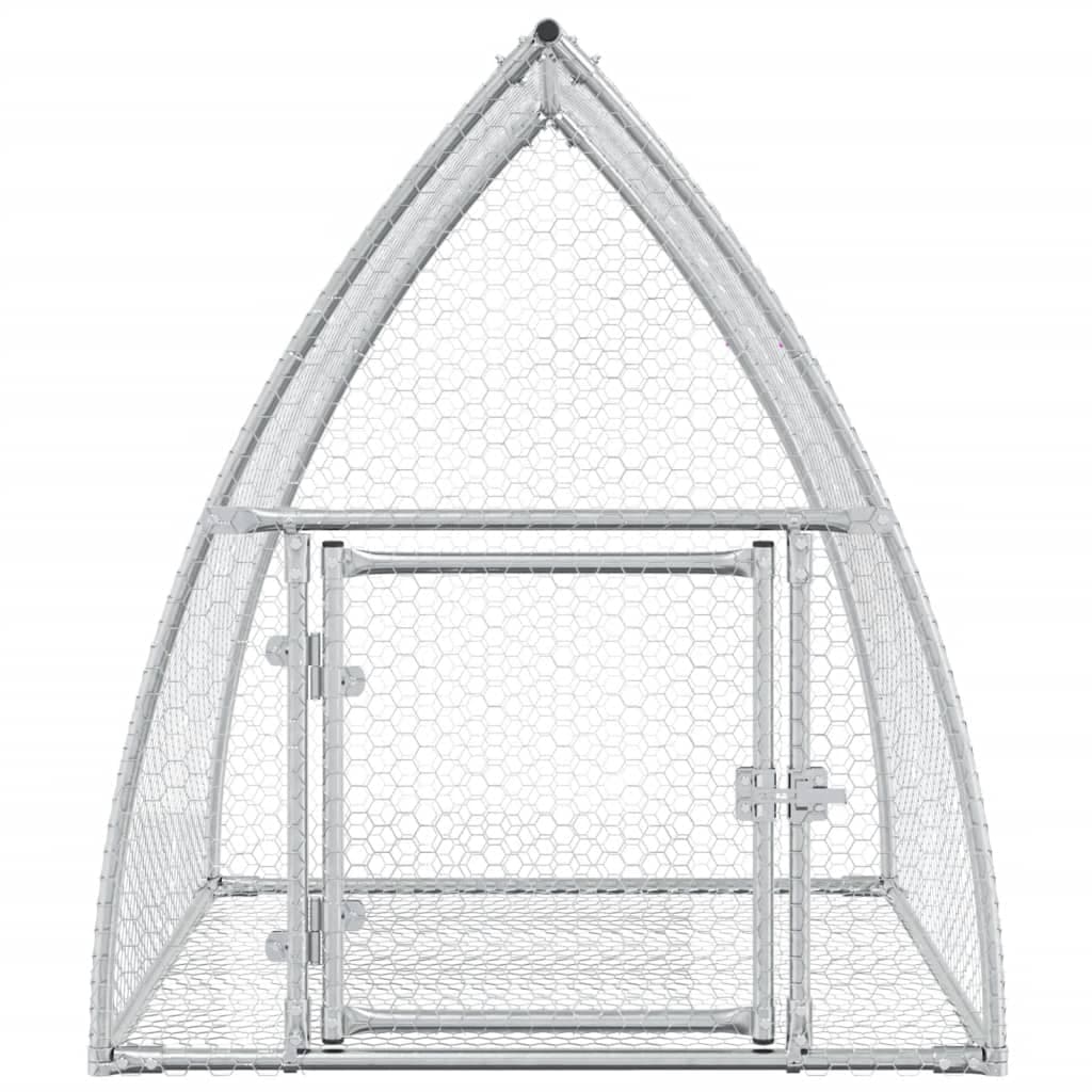 Conigliera Argento 105x100x120 cm in Acciaio Zincato — miniatura 4 di 10