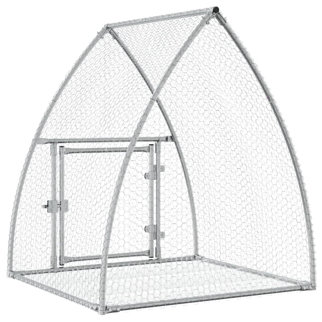 Conigliera Argento 105x100x120 cm in Acciaio Zincato — miniatura 5 di 10