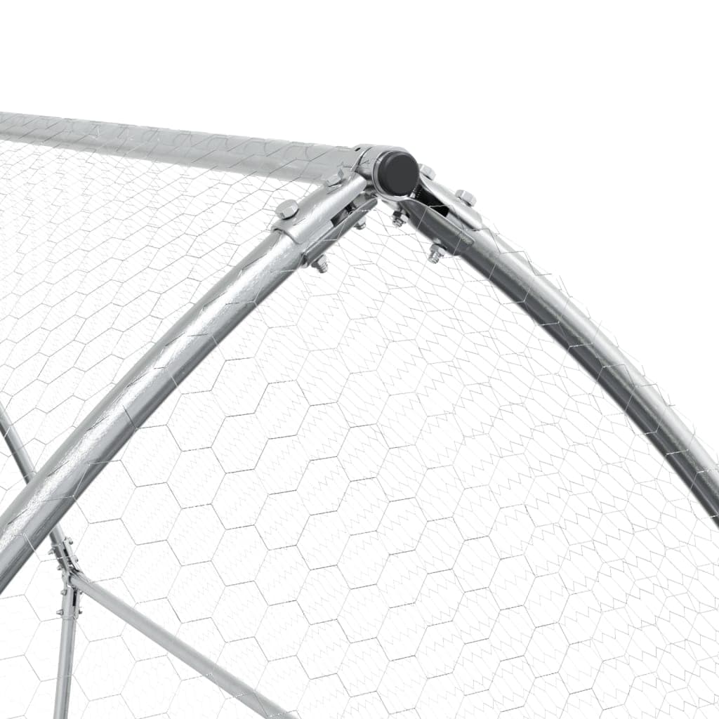 Conigliera Argento 105x100x120 cm in Acciaio Zincato — miniatura 7 di 10