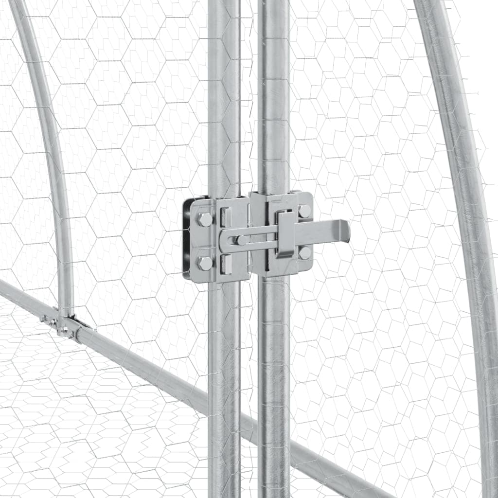 Conigliera Argento 105x100x120 cm in Acciaio Zincato — miniatura 8 di 10