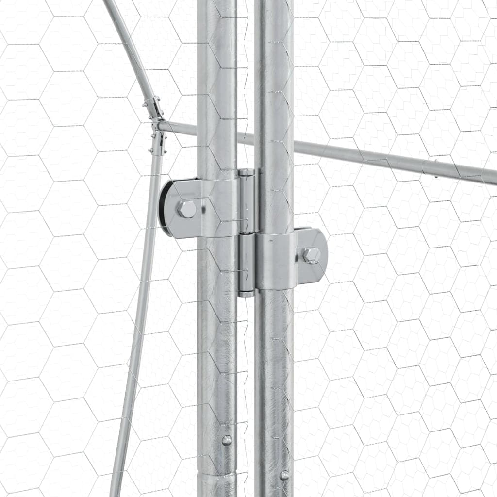 Conigliera Argento 105x100x120 cm in Acciaio Zincato — miniatura 9 di 10
