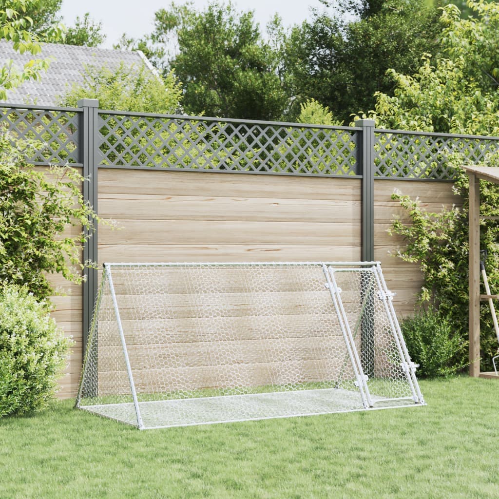 Conigliera Argento 200x105x91 cm in Acciaio Zincato — miniatura 3 di 9