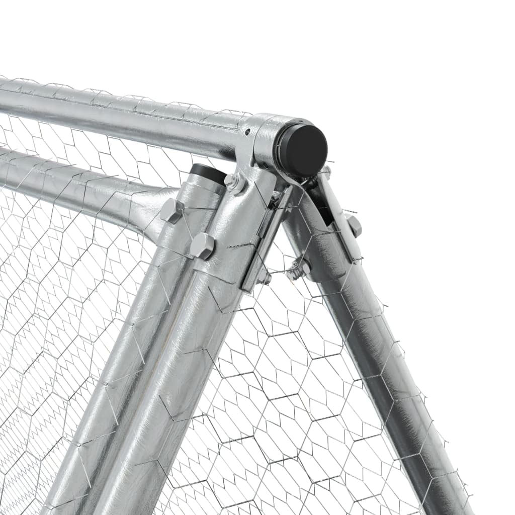 Conigliera Argento 200x105x91 cm in Acciaio Zincato — miniatura 7 di 9